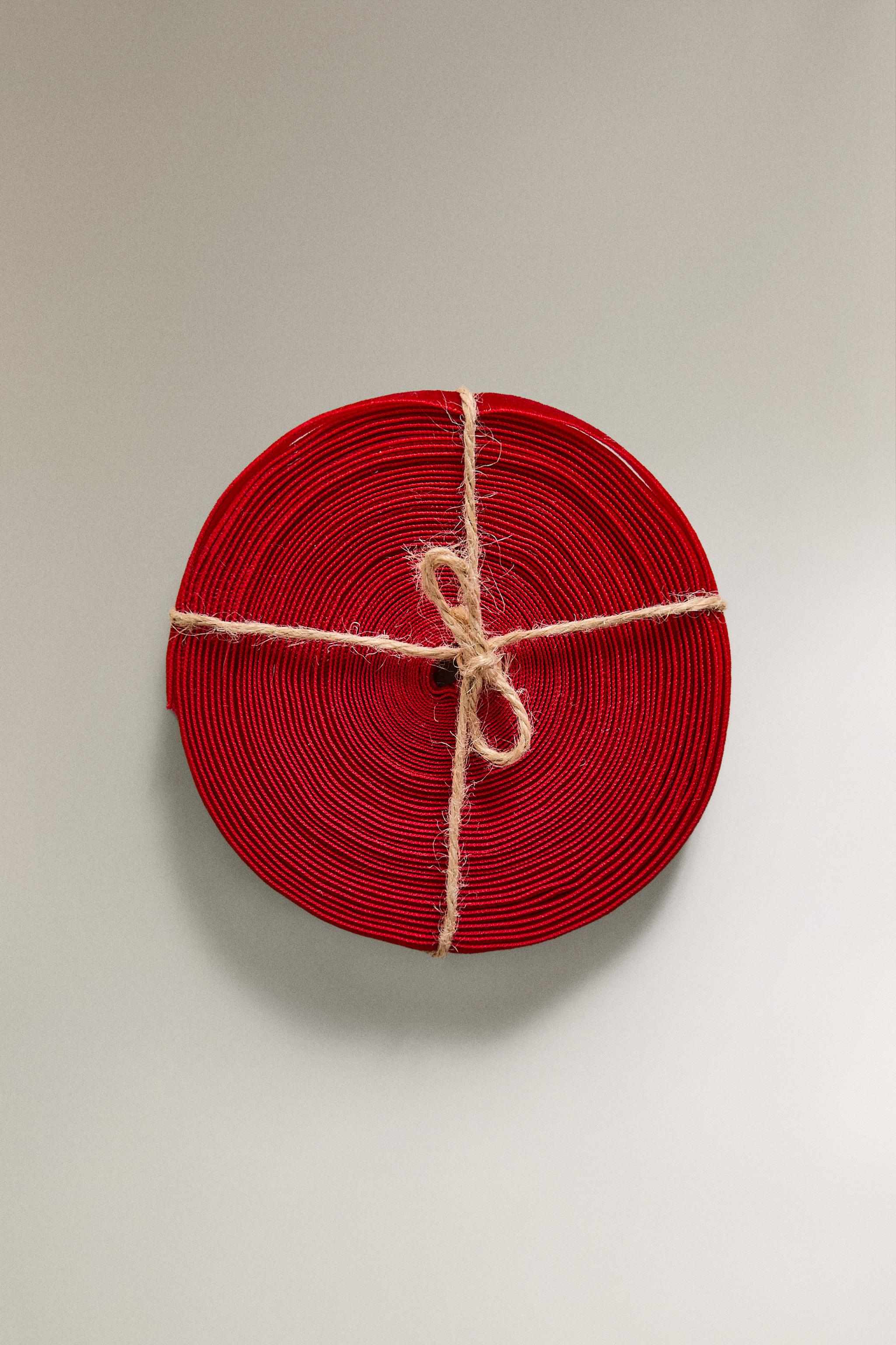 CHRISTMAS GIFT RIBBON WITH METALLIC EDGE